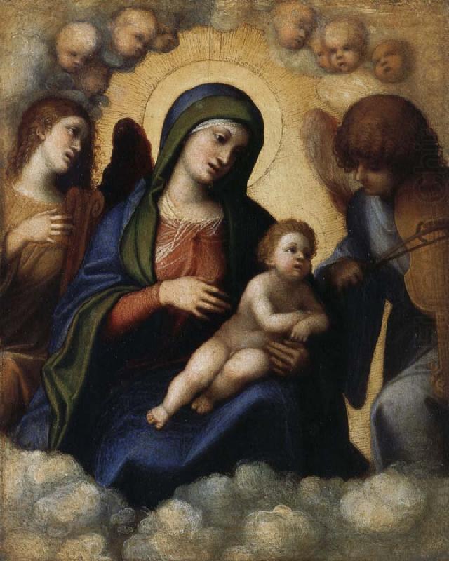 CASTIGLIONE, Giovanni Benedetto Embrace the glory of the Son and Our Lady of Angels china oil painting image